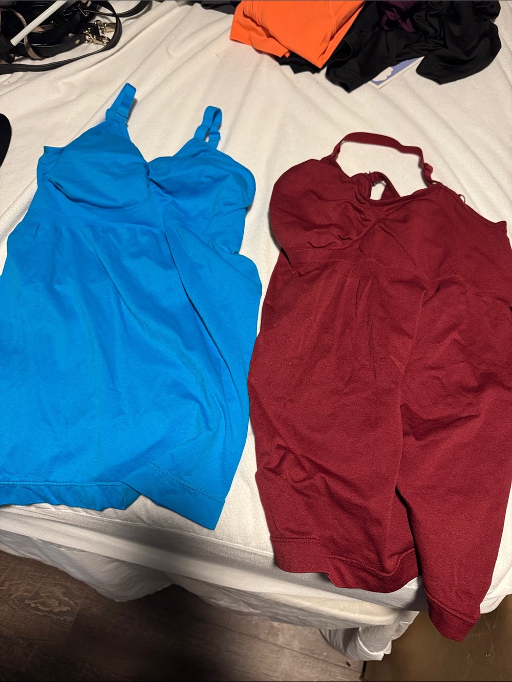 Blue and Burgundy Tank Tops - Duo Pack. Breastfeeding racerback sports-material